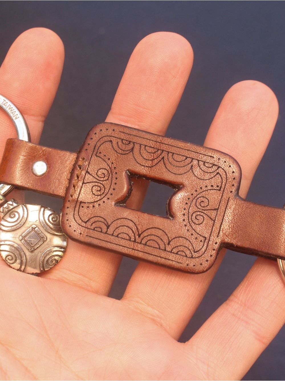 Brighton Brown Leather Key & Card Holder with Silver Accents - Picture 2 of 2